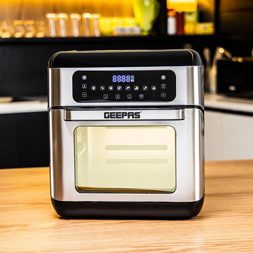 Geepas 1500W Air Fryer Oven Digital 9-in-1 Convection Air Fryer GAF37518