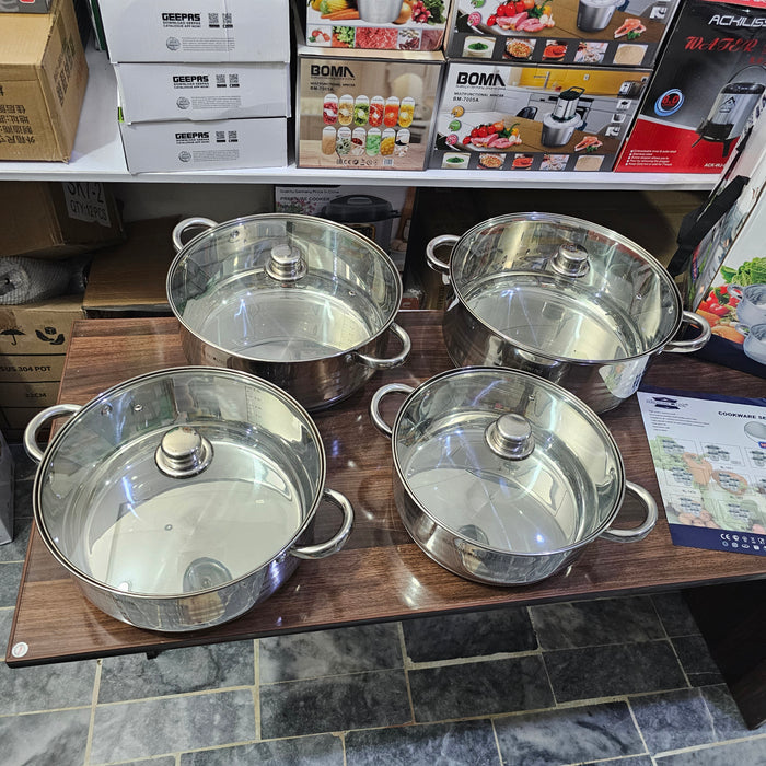 Russian Lot Imported BERGHOME 4 Piece Cookware Set