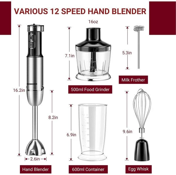 German Lot Redmond 10 in 1 Hand Blender Set