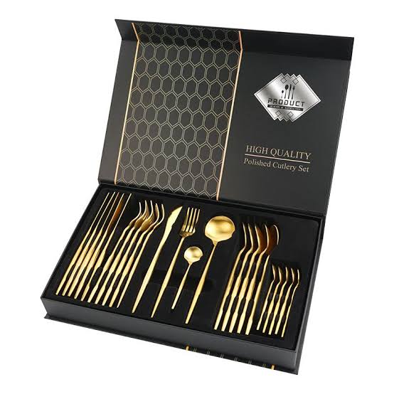 High Quality Luxury 24 pieces cutlery Set (Stainless Steel)