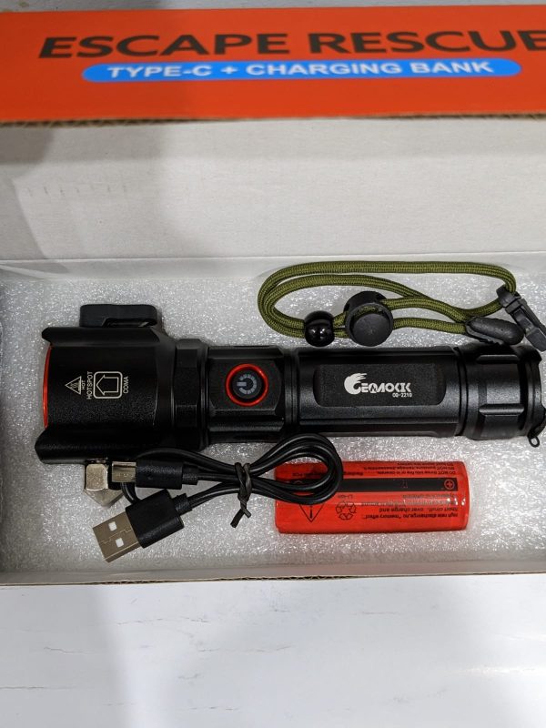 Powerful Multifunctional Emergency Flashlight with charging bank