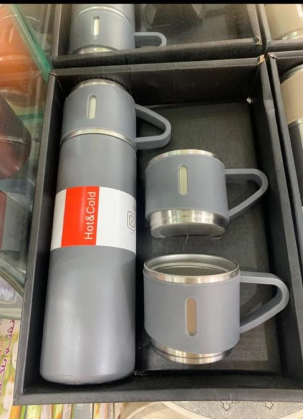 Stainless steel Vacuum Bottle 500ml with 3 cup