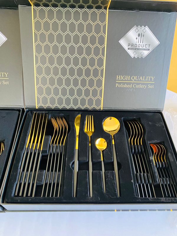 High Quality Luxury 24 pieces cutlery Set (Stainless Steel)