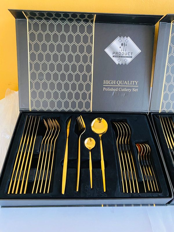 High Quality Luxury 24 pieces cutlery Set (Stainless Steel)