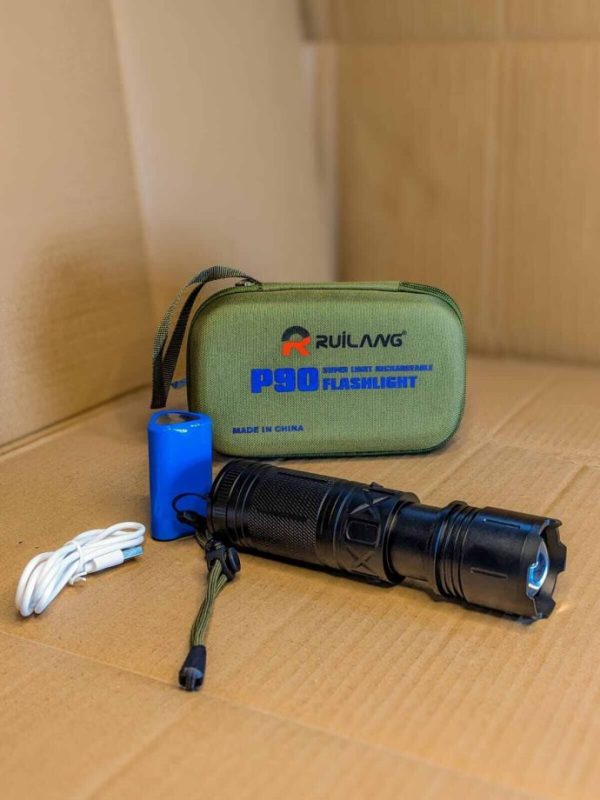 P90 Mega-Range Flashlight: Imported Excellence with 1KM Reach (Lot Imported)