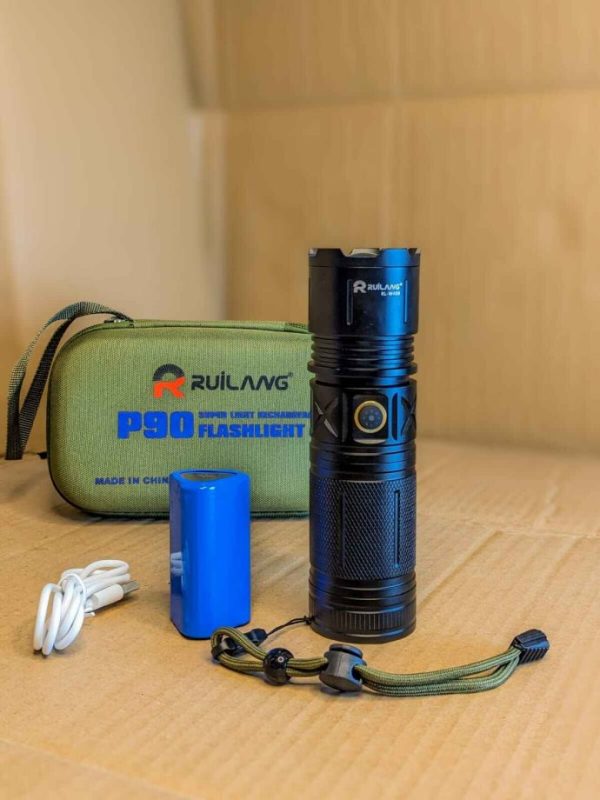 P90 Mega-Range Flashlight: Imported Excellence with 1KM Reach (Lot Imported)