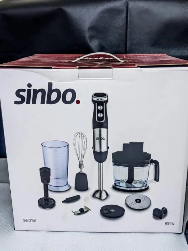 Lot Imported Sinbo 6-in-1 Chopper & Hand Blender Set with Slicer