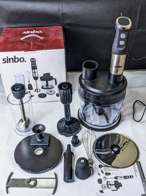 Lot Imported Sinbo 6-in-1 Chopper & Hand Blender Set with Slicer