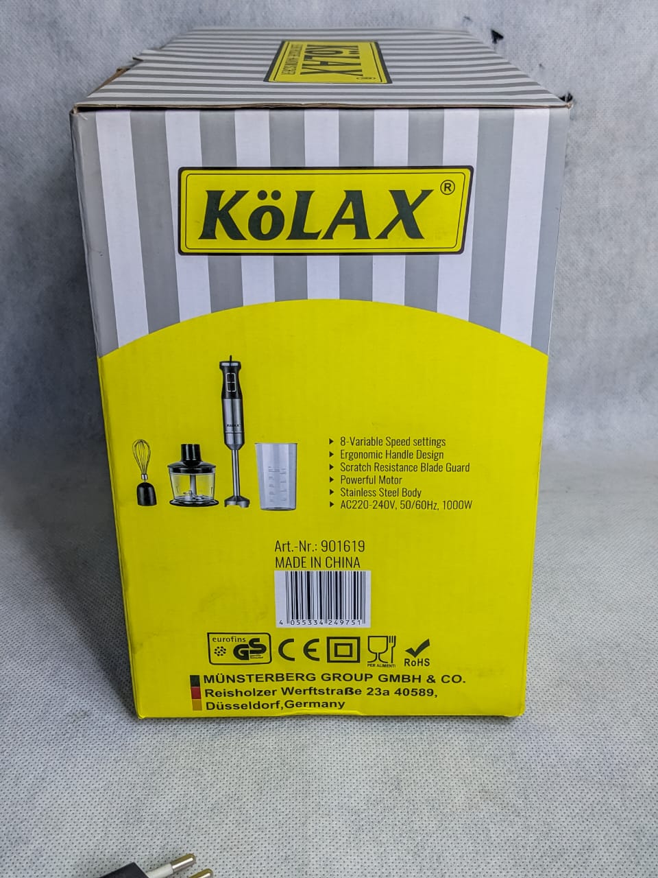 German Lot Kolax 4 in 1 Hand Blender Set