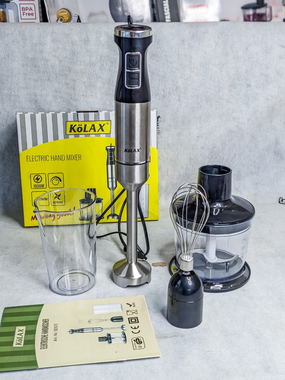 German Lot Kolax 4 in 1 Hand Blender Set