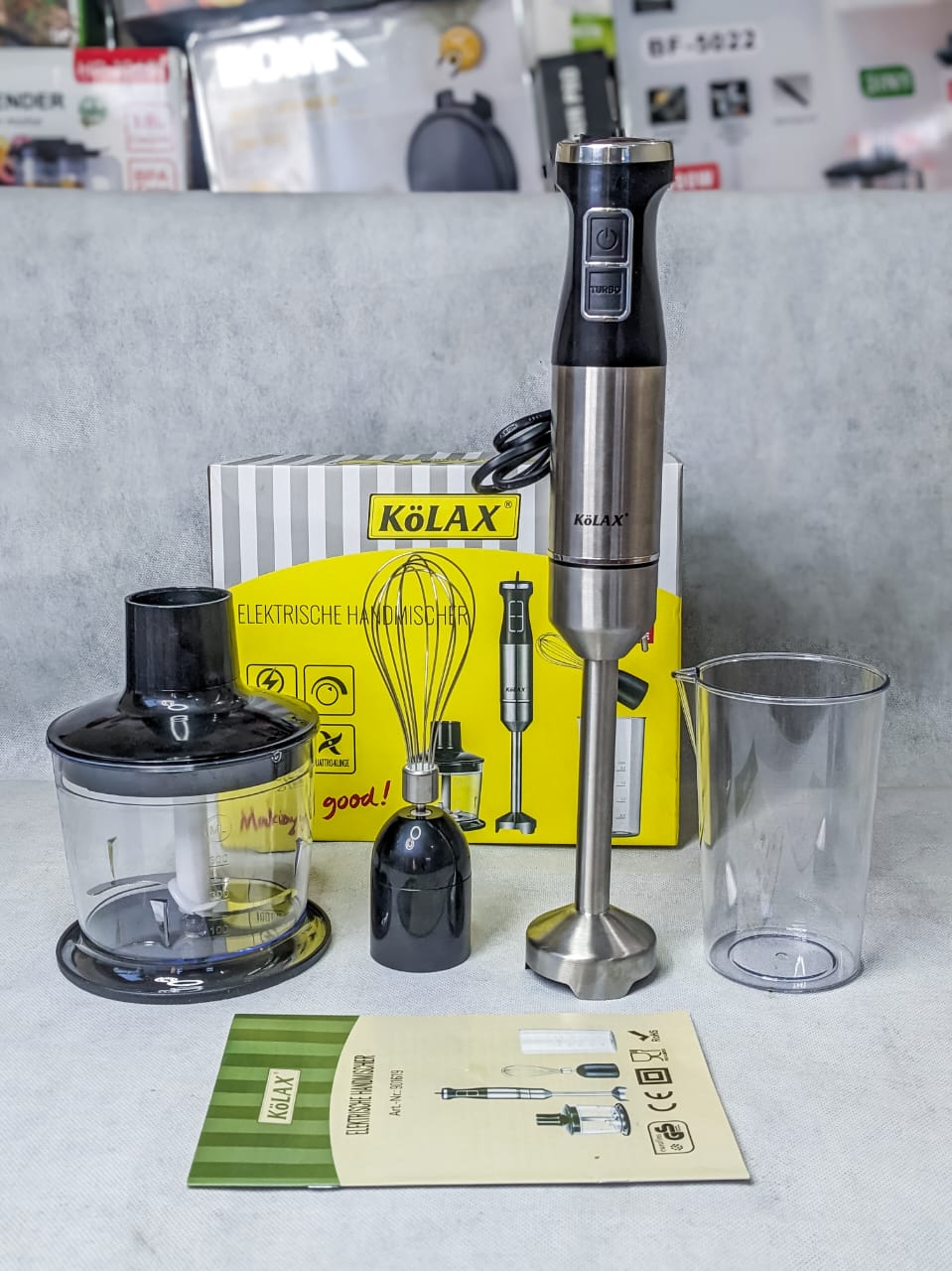 German Lot Kolax 4 in 1 Hand Blender Set