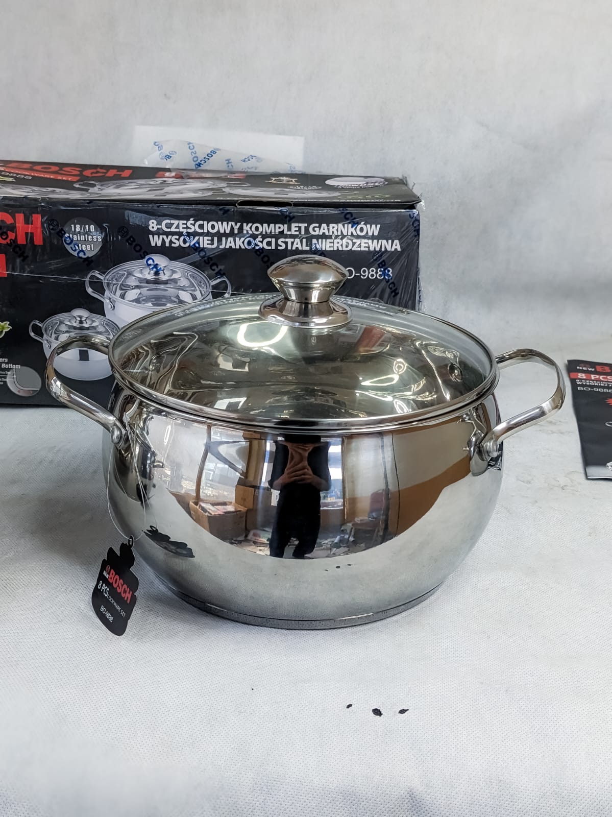 Bosch High Quality stainless steel 8pcs Cookware Set