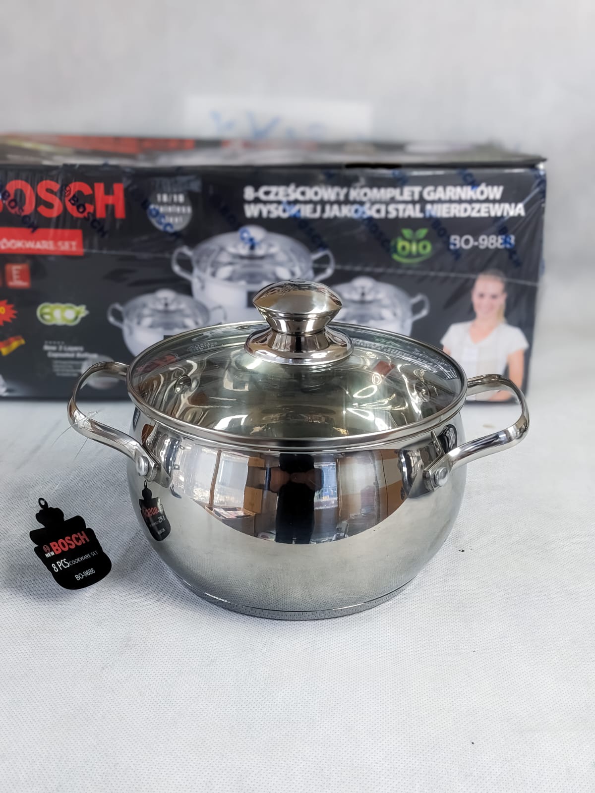 Bosch High Quality stainless steel 8pcs Cookware Set