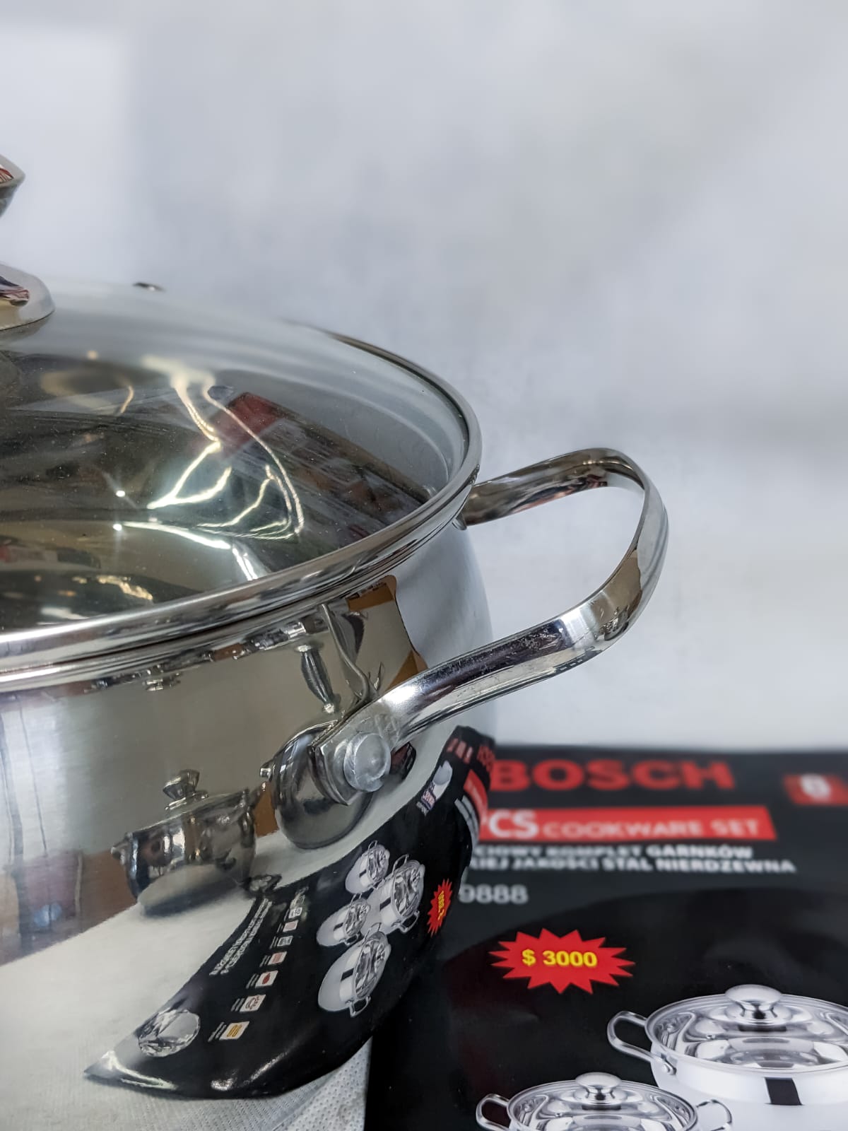 Bosch High Quality stainless steel 8pcs Cookware Set