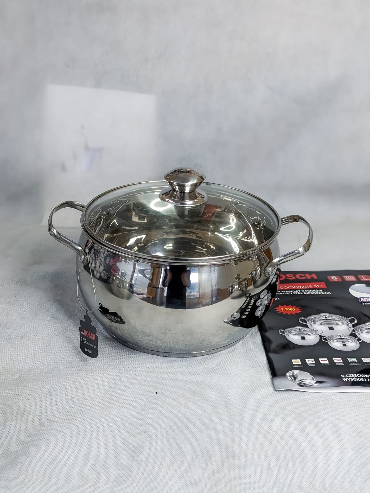 Bosch High Quality stainless steel 8pcs Cookware Set