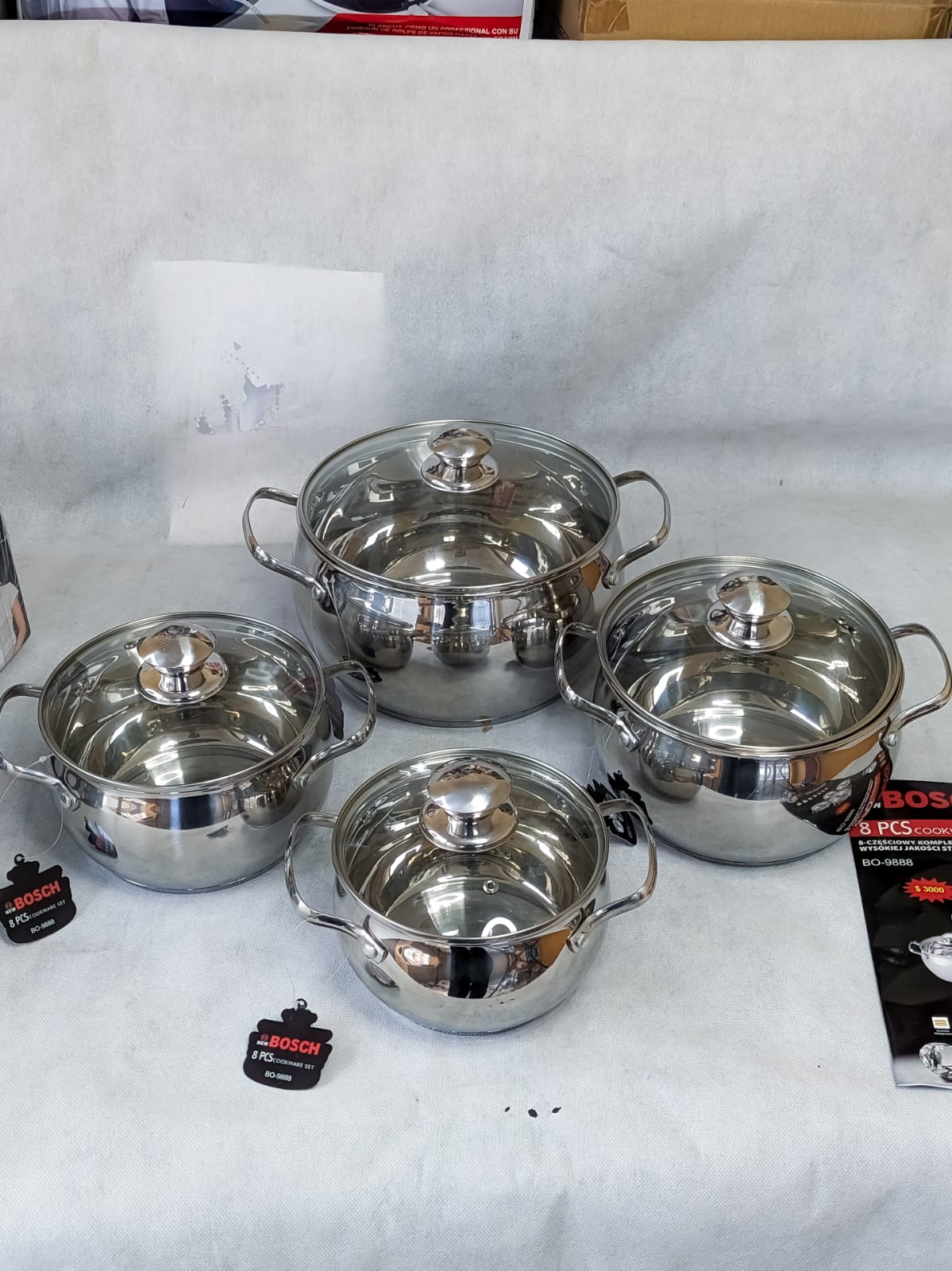 Bosch High Quality stainless steel 8pcs Cookware Set