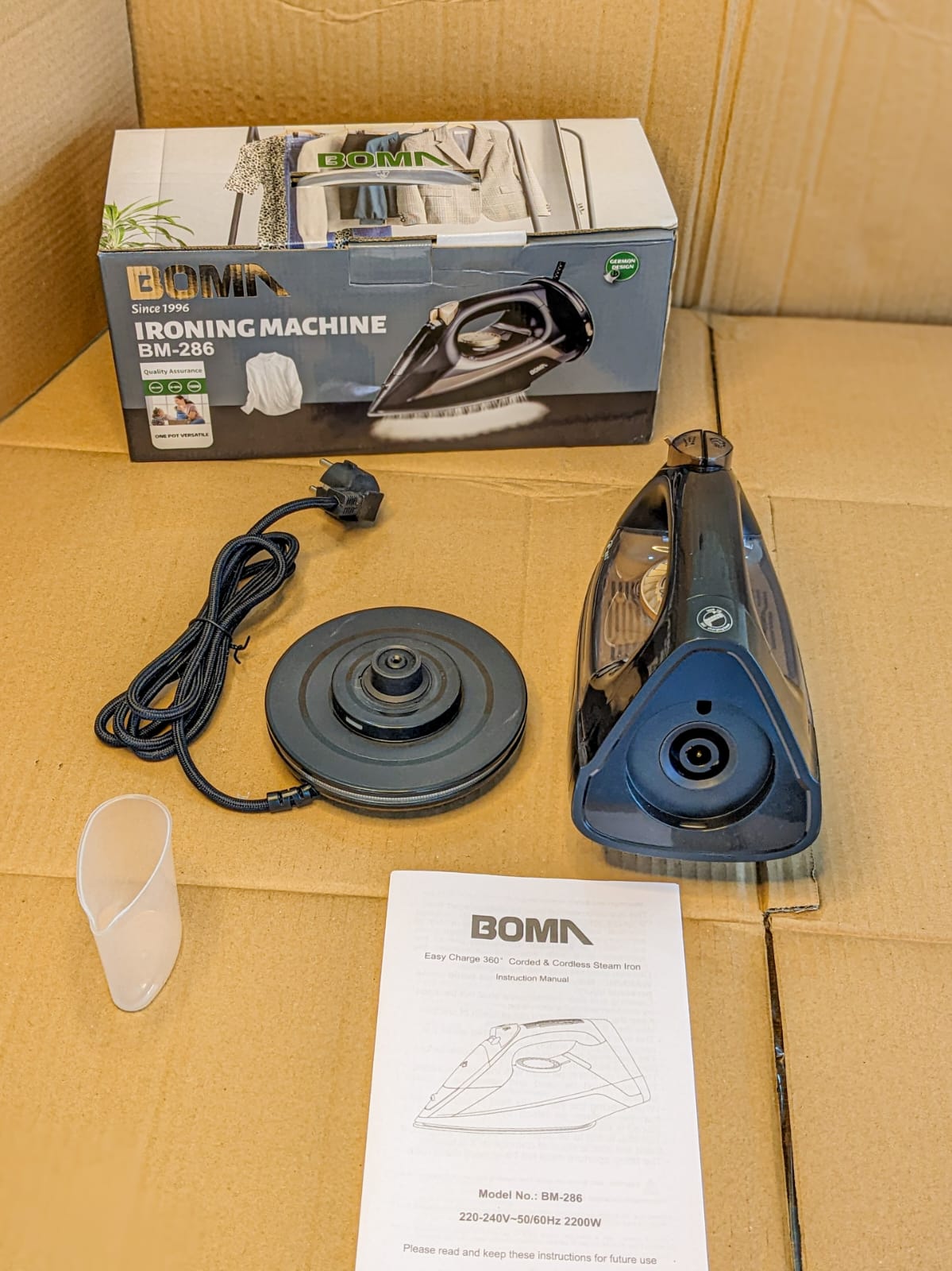 German Lot Imported Boma Steam Iron BM-286