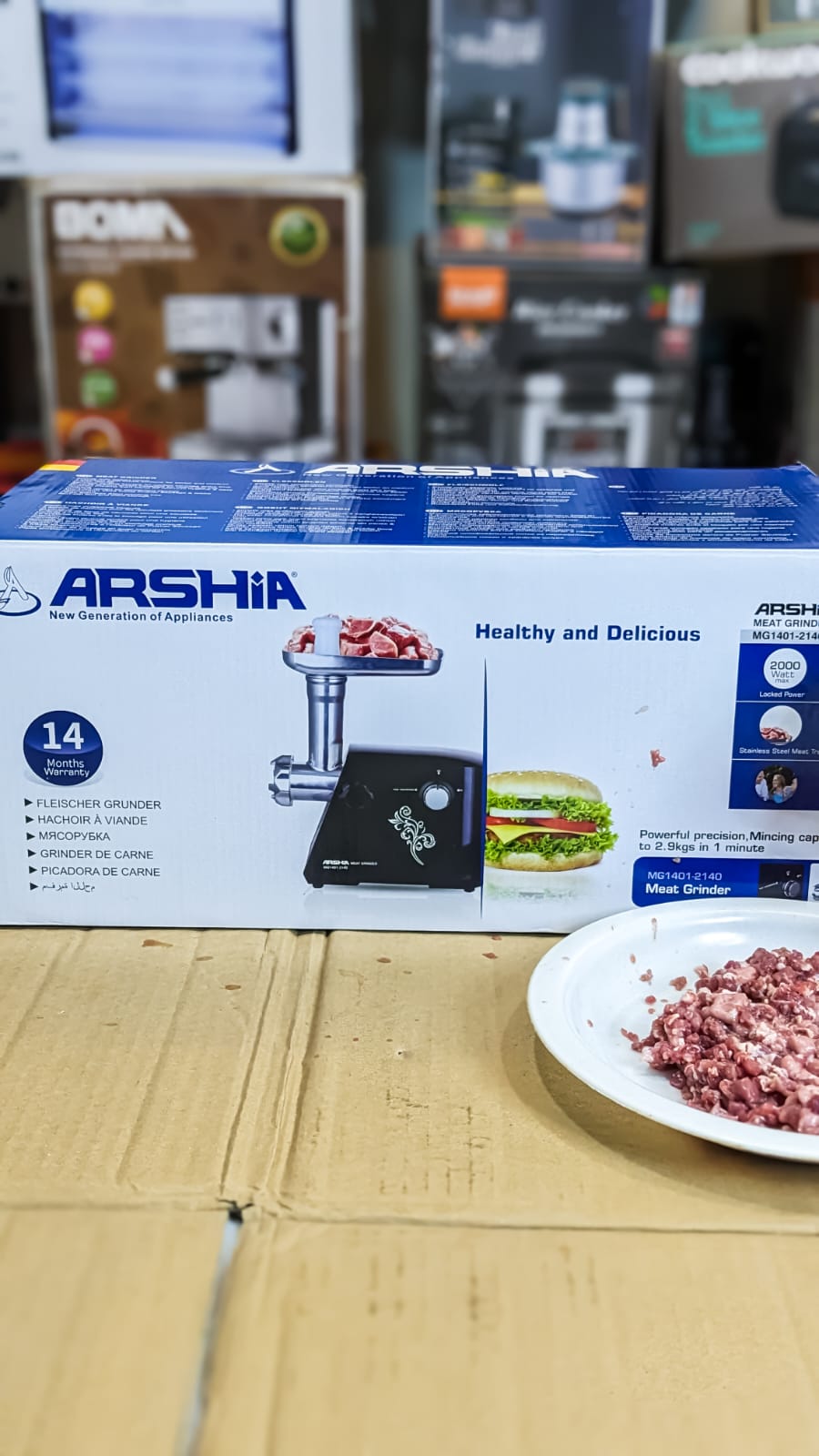 Arshia Meat Mincer High Quality MG1401(commercial)