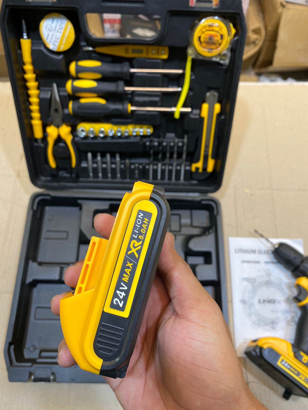 ZZL 24V Powerful Rechargeable Drill Tool Box