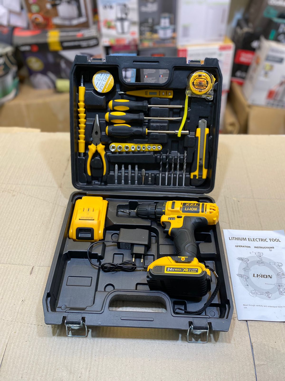 ZZL 24V Powerful Rechargeable Drill Tool Box