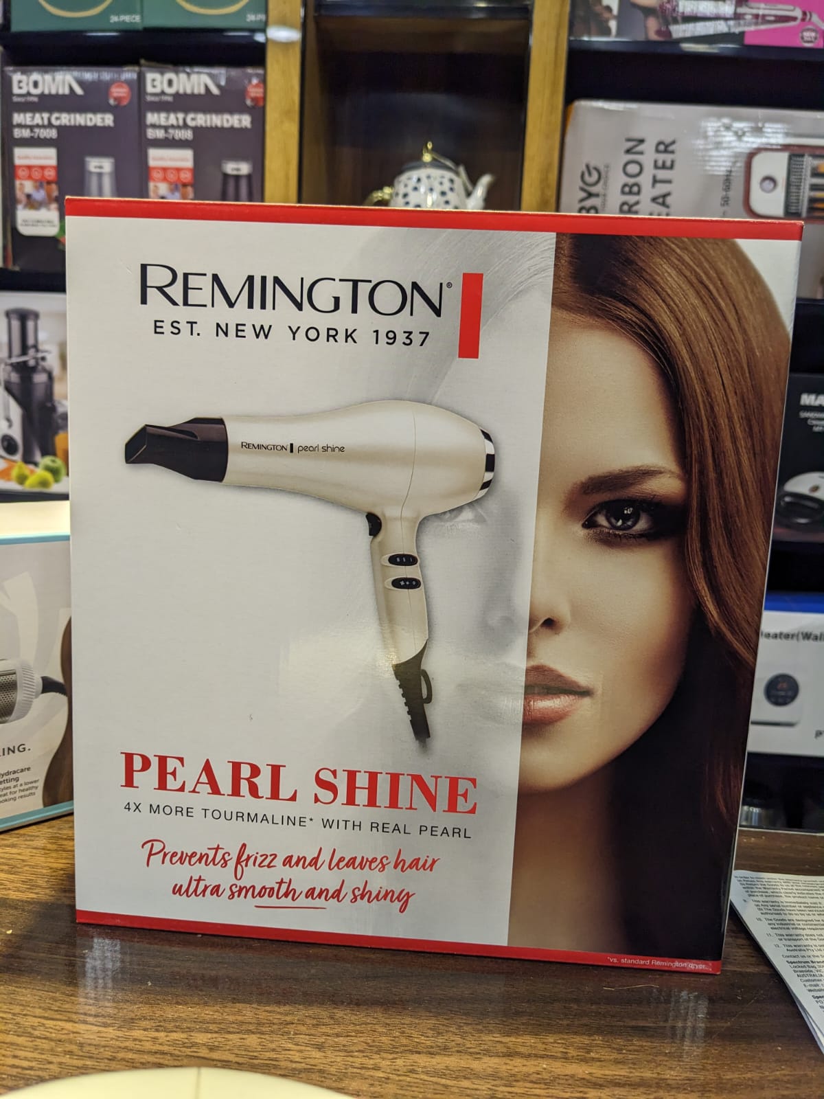 Remington Pearl Shine Hair Dryer 2000W Salon Professional Styling with Tourmaline Ceramic Technology