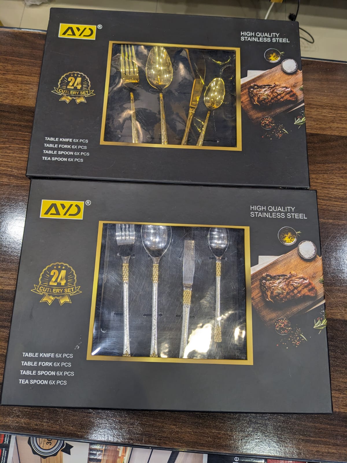 AYD 24 Pieces High Quality Cutlery Sets