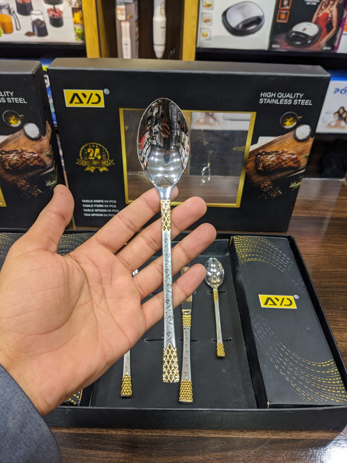 AYD 24 Pieces High Quality Cutlery Sets