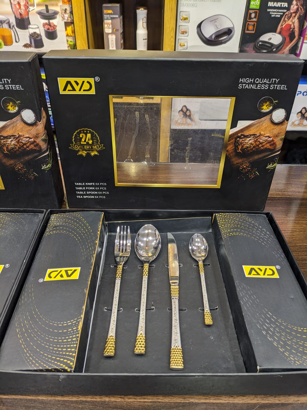 AYD 24 Pieces High Quality Cutlery Sets