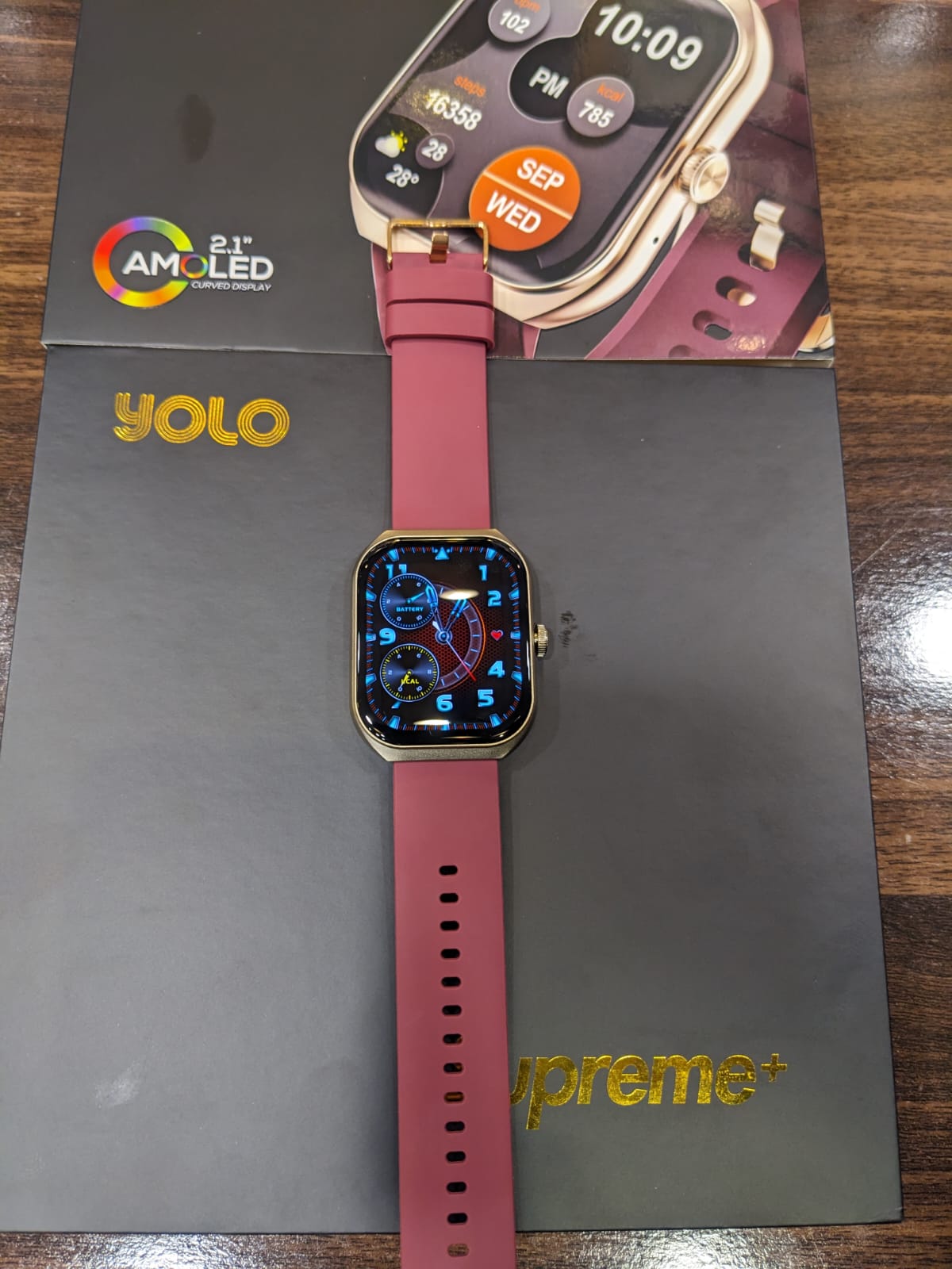 YOLO 2.1" Amoled Display Supreme+ Smart Watch, IP67 Water Resistance